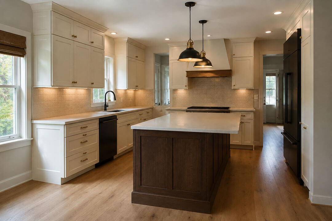 kitchen with island